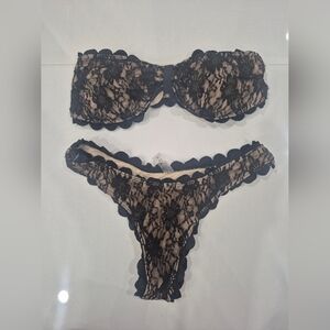 Black Lace Women Intimates Bikini Set